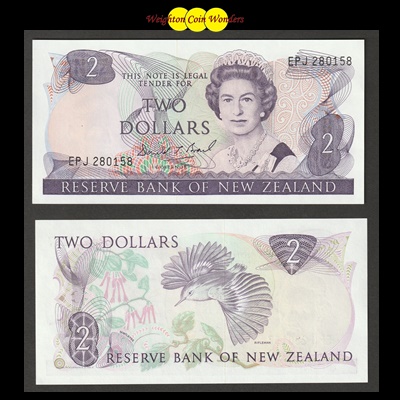 1988 - 2002 Series New Zealand $2 (EPJ)